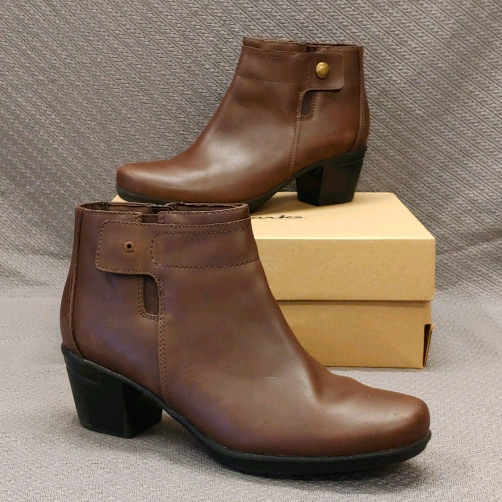 Clark's emslie Jada  boot mahogany –8.5